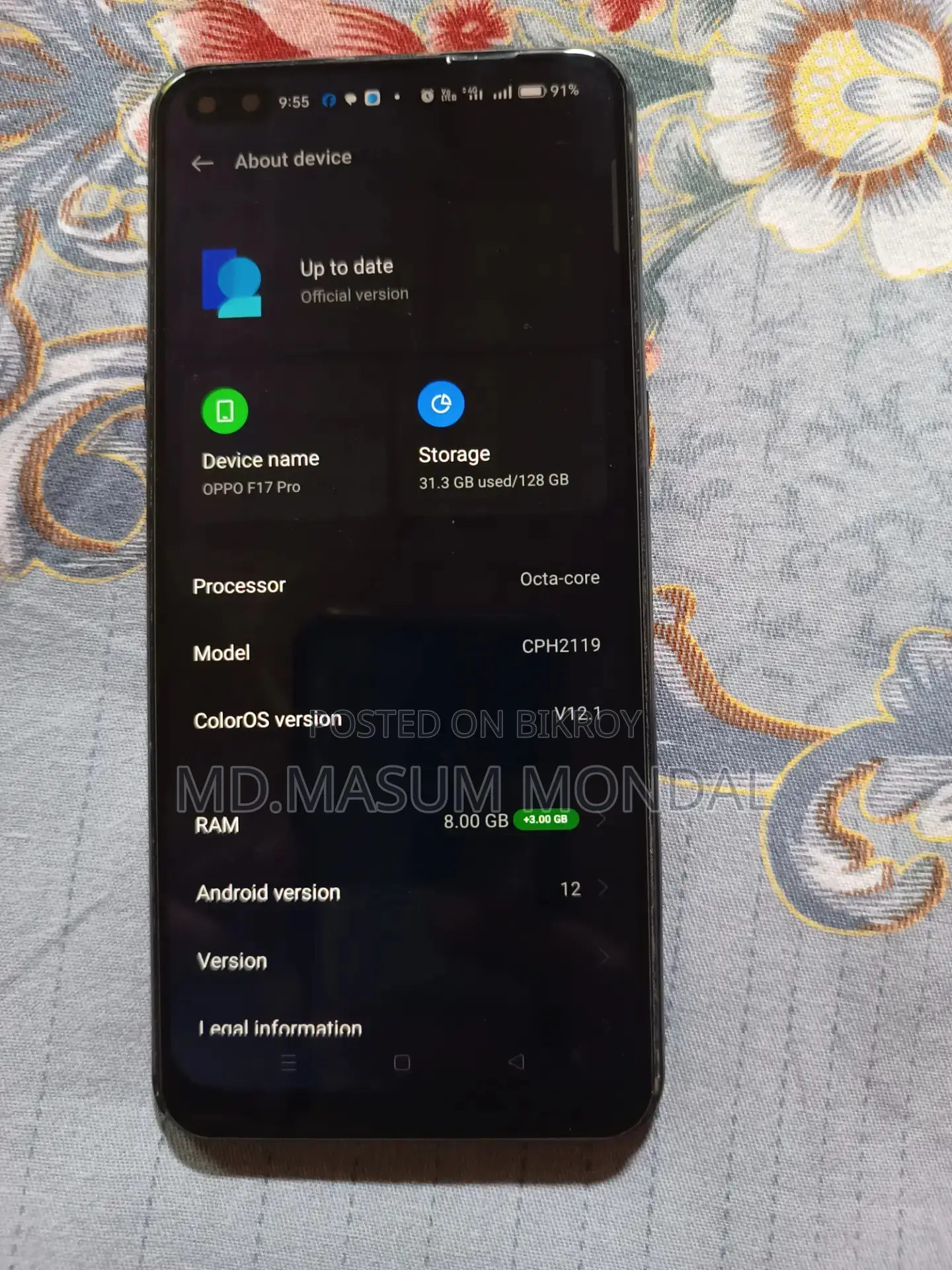 Oppo F17 Pro 128 GB Black