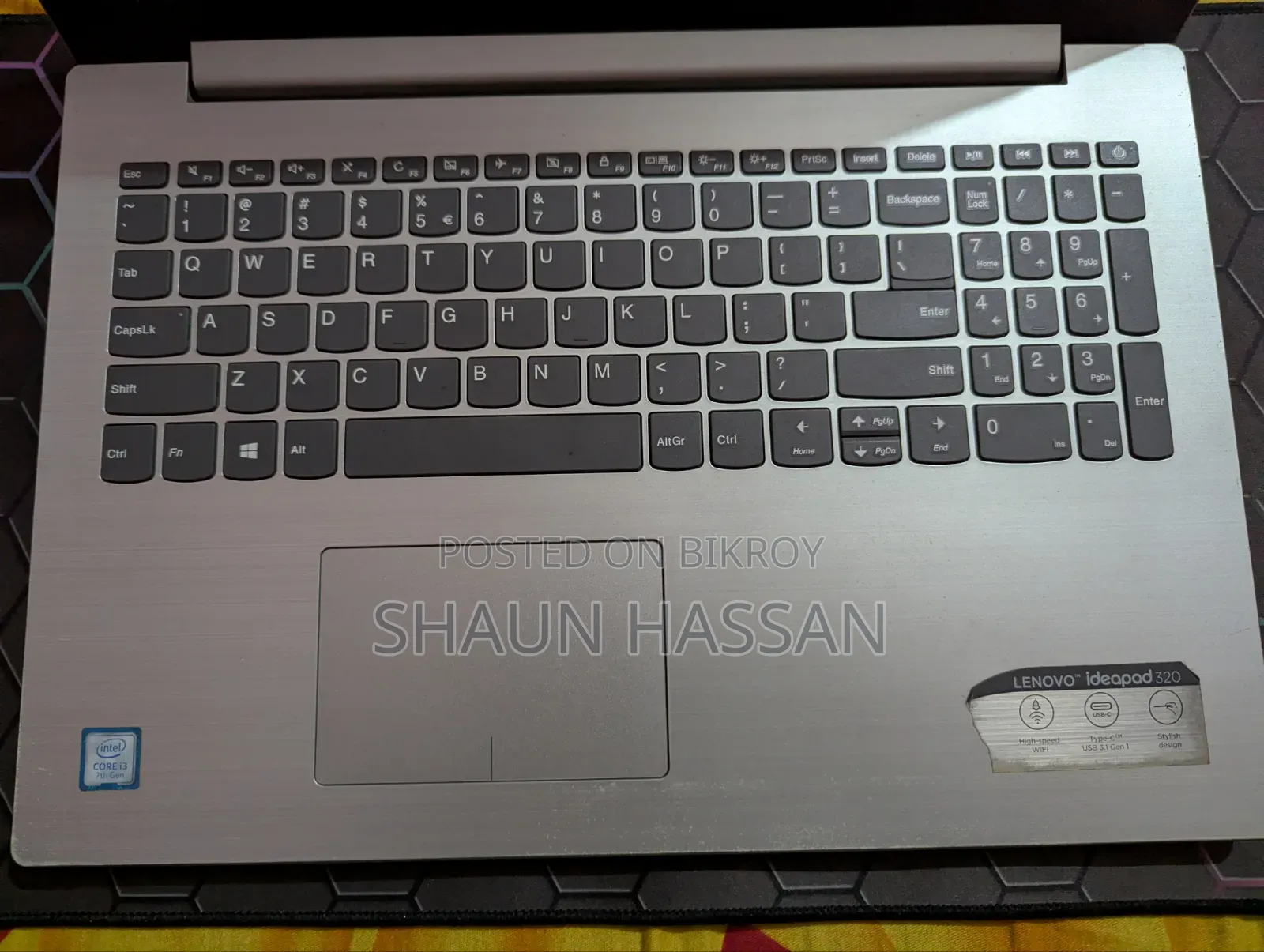 ল্যাপটপ লেনোভো আইডিয়াপ্যাড ৩২০ ৪জিবি ইন্টেল কোর আই৩ এসএসডি ১২৮জিবি