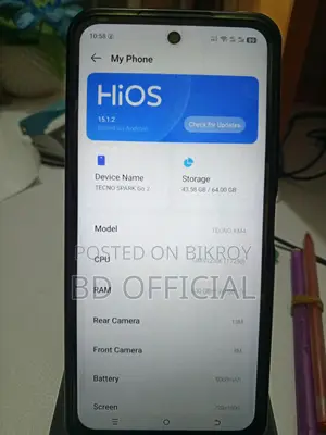 Tecno Spark Go 64 GB Silver