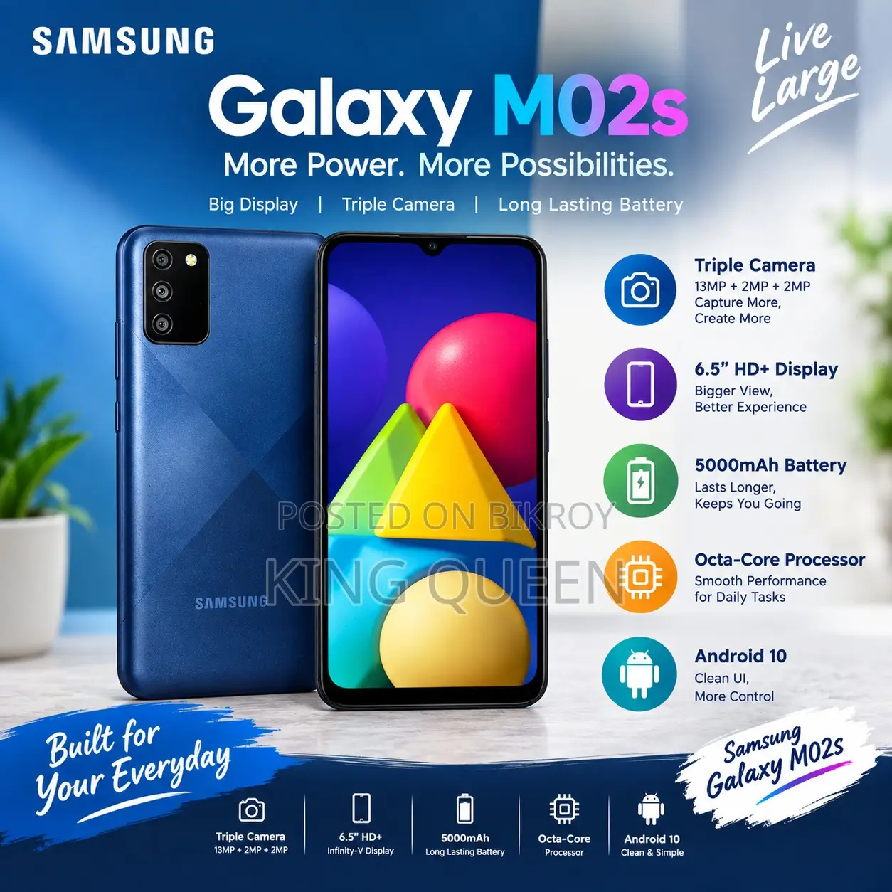 Samsung Galaxy M02s 64 GB Blue