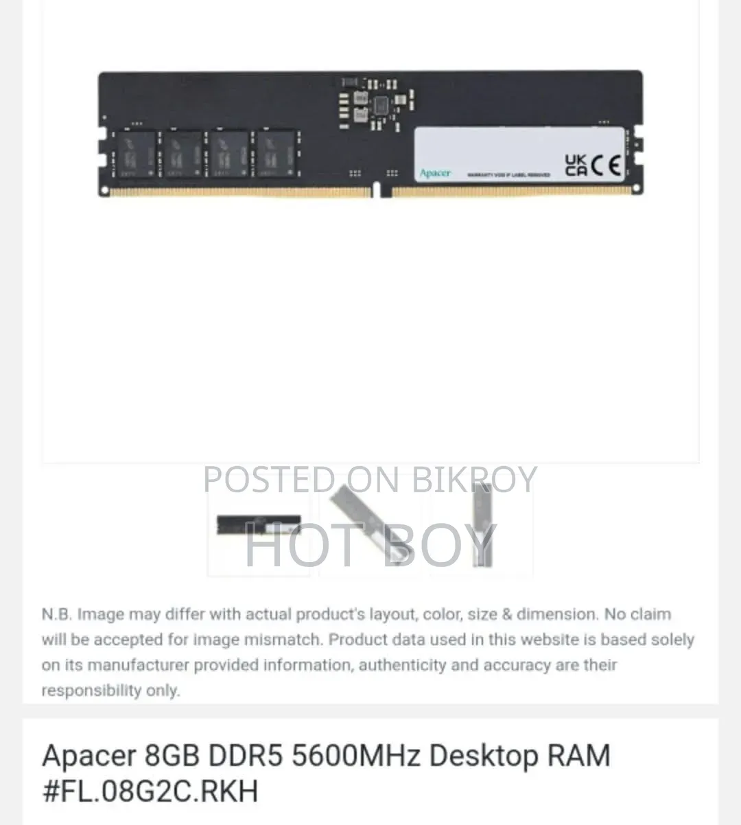 8gb Ram Ddr5 5600mhz