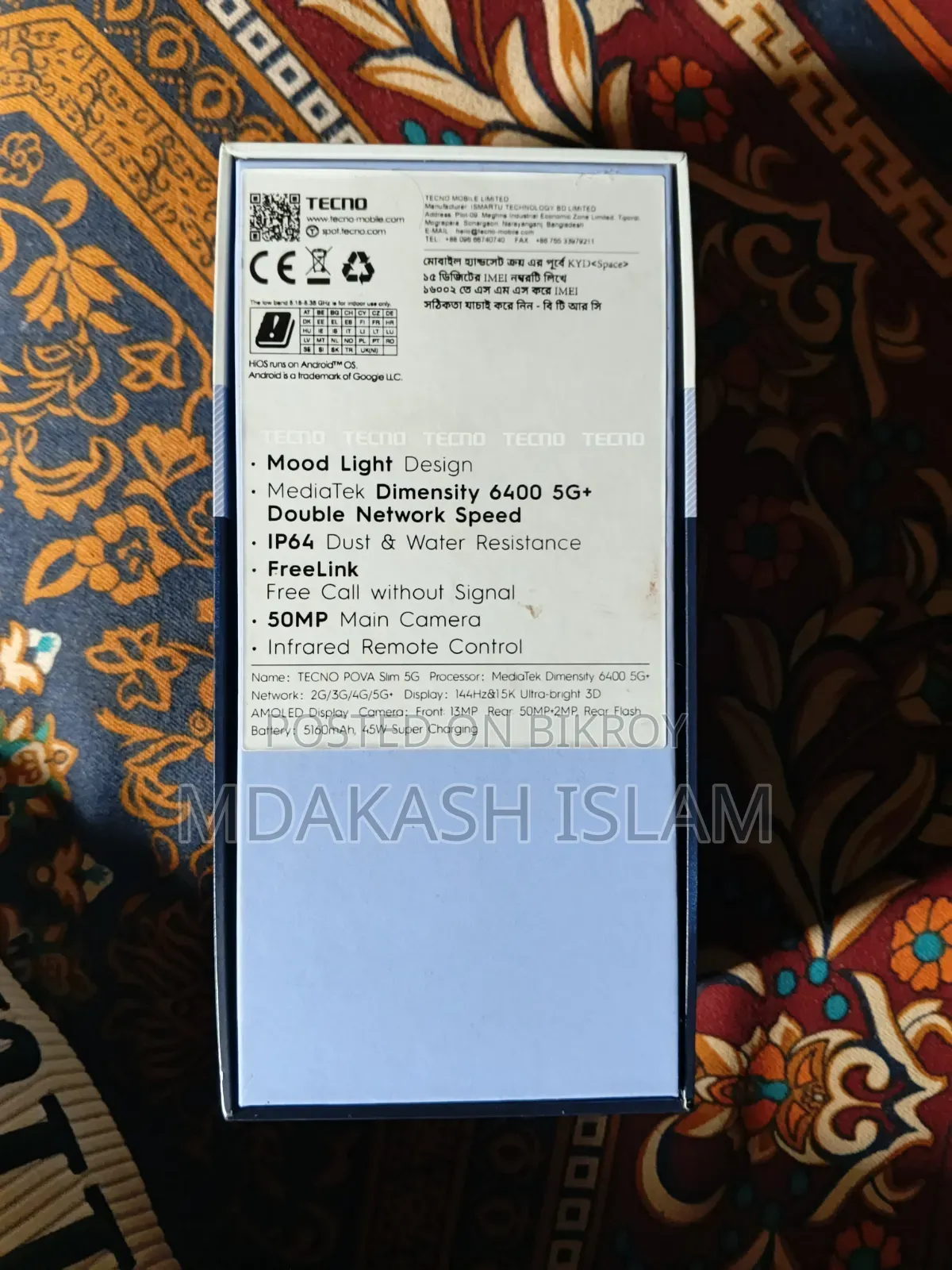 Tecno Pova Slim 5G 256 GB Black