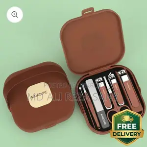 Premium 7-in-1 Manicure Pedicure Grooming Kit - Leatherette Box