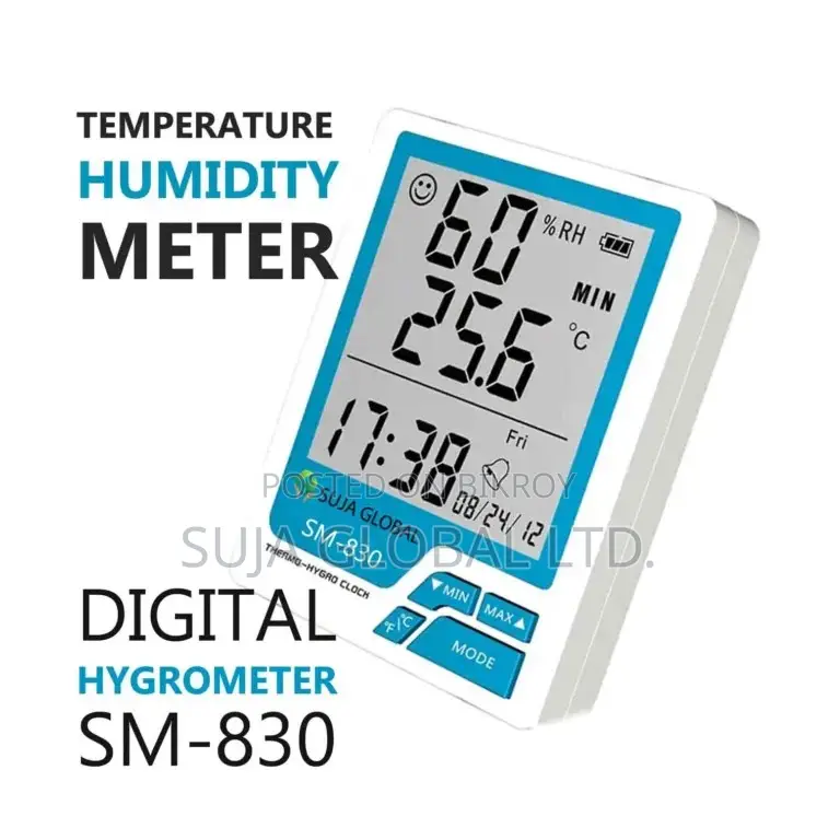 Digital Hygrometer | SM-830 Temperature & Humidity Meter Price in BD