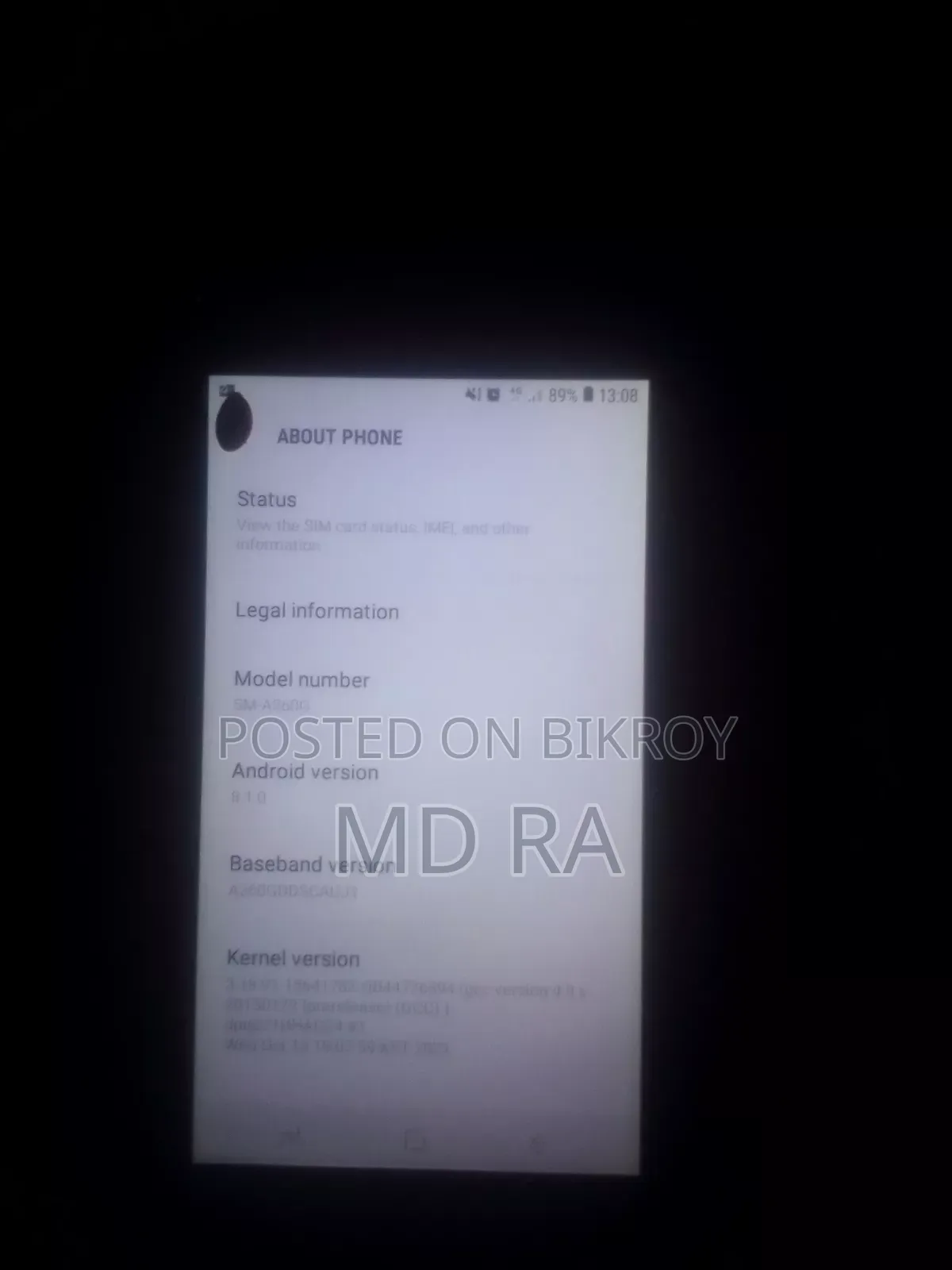স্যামসাং গ্যালাক্সি এ২ কোর ১৬ জিবি কালো