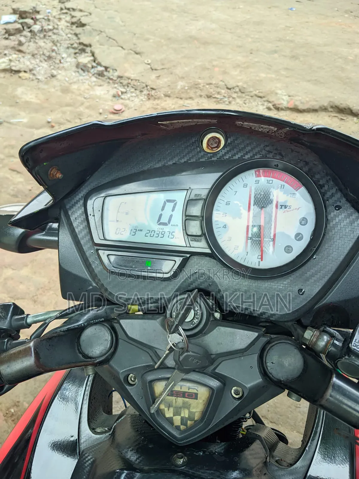TVS Apache RTR 160 2V 2012 Black