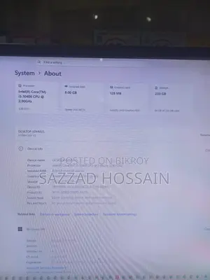 ডেস্কটপ কম্পিউটার ৮জিবি ইন্টেল কোর আই৫ এসএসডি ২৫৬জিবি
