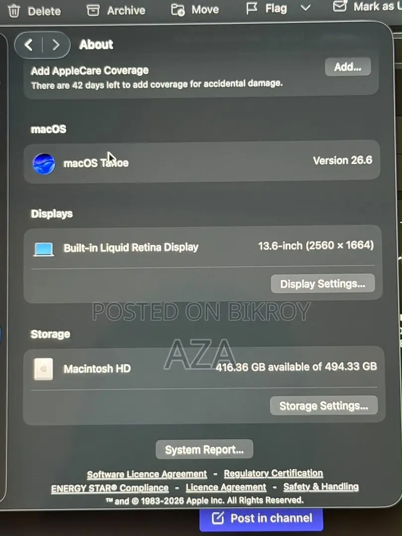 Laptop Apple MacBook Air 2026 M5 16GB Apple M5 HDD+SSD 16 GB