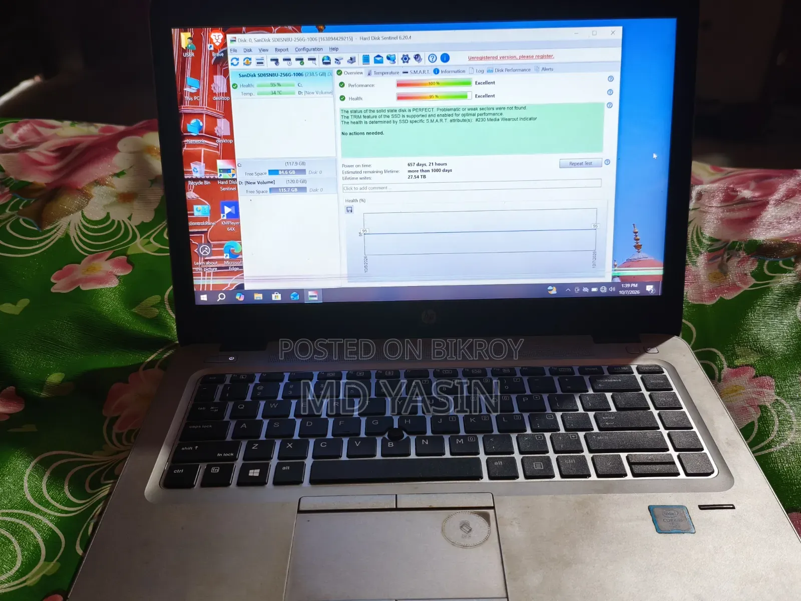 Laptop HP EliteBook 840 G3 8GB Intel Core i5 SSD 256GB