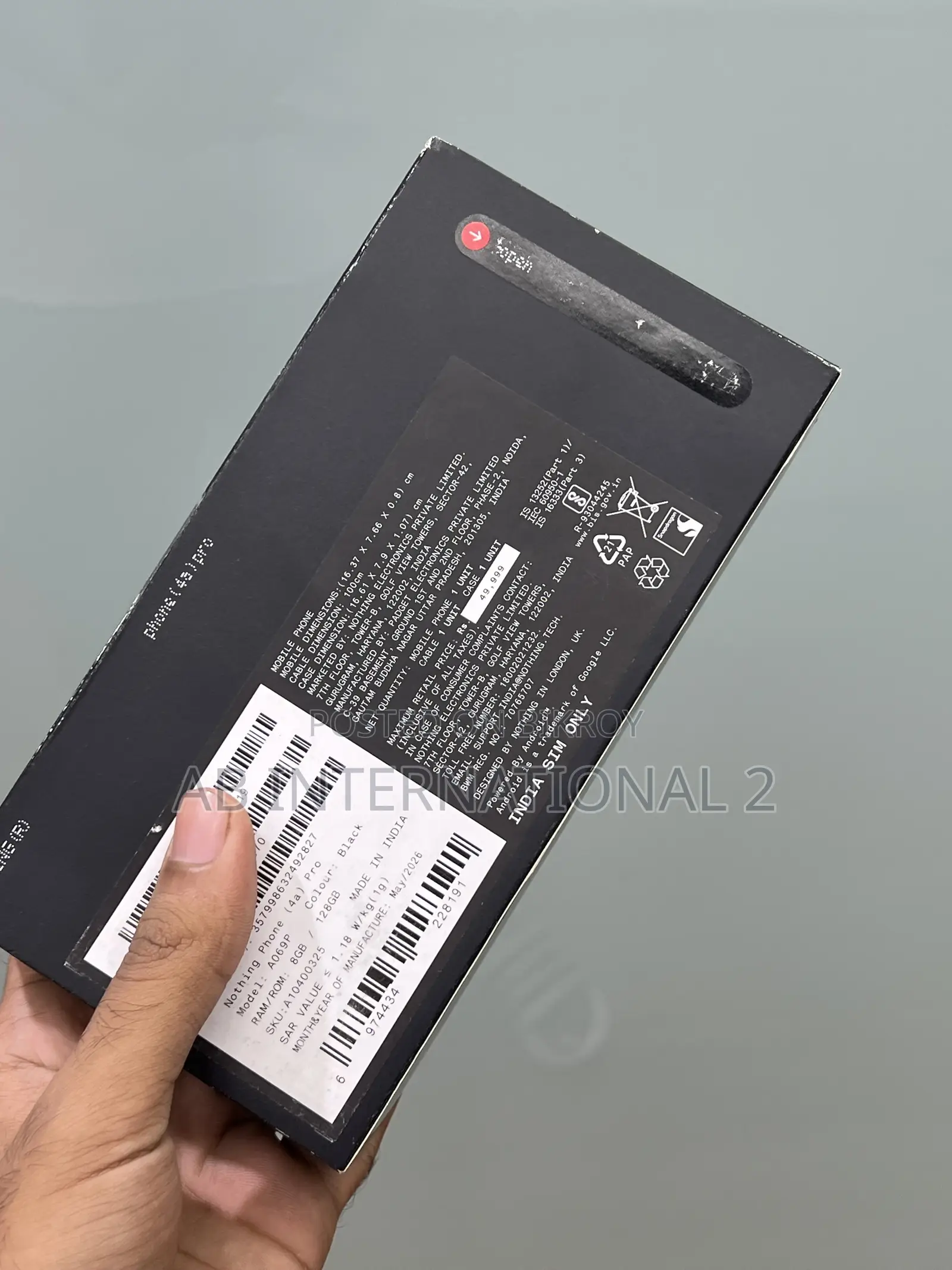 নতুন নাথিং ফোন ৪এ প্রো ১২৮ জিবি কালো