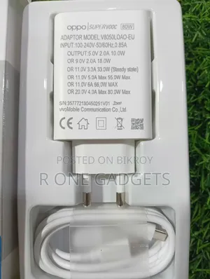 Oppo 80w Supervooc Original Charger