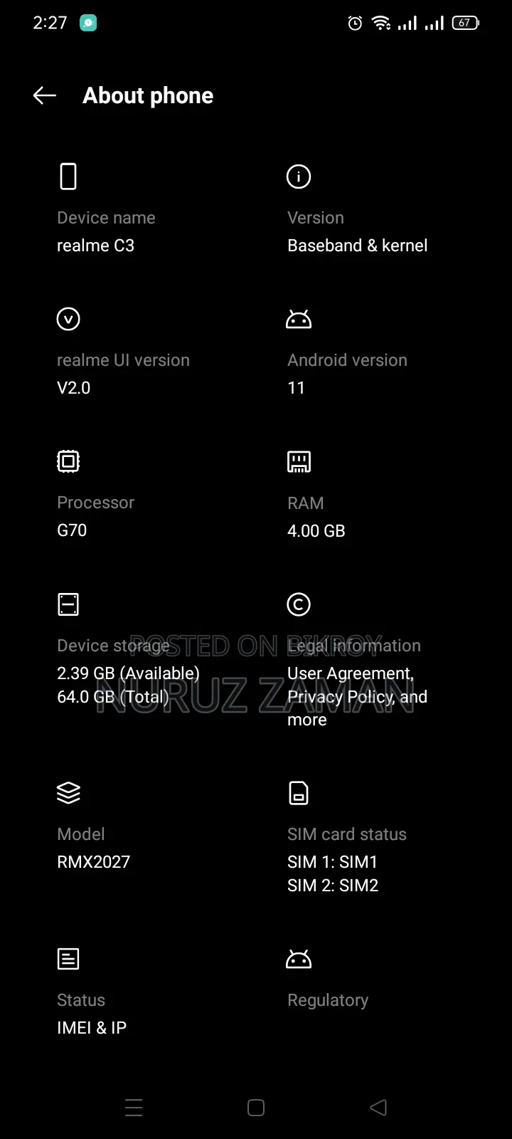 Realme C3 64 GB Blue