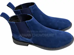 Premium Navy Blue Suede Chelsea Boots | Brand New | Men's Boots