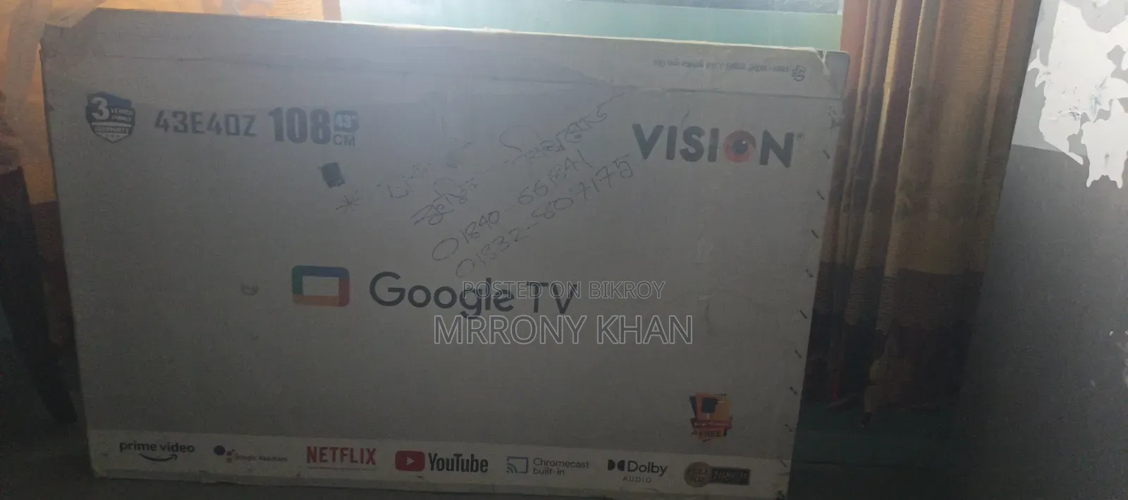 Vision Google 43 Inch Smart Android 4k TV