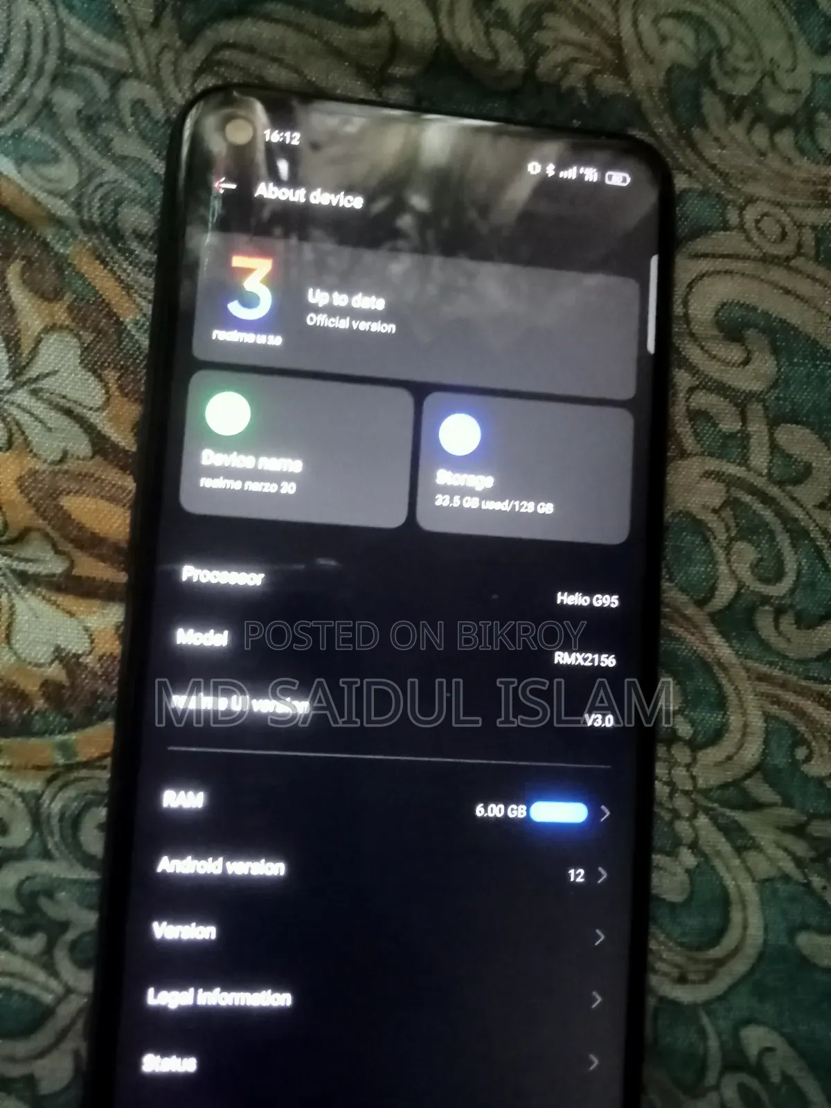 Realme Narzo 50 128 GB Blue