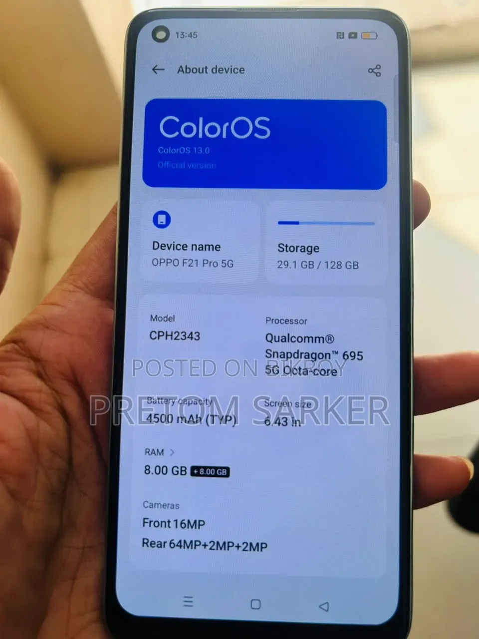 Oppo F21 Pro 128 GB Bronze