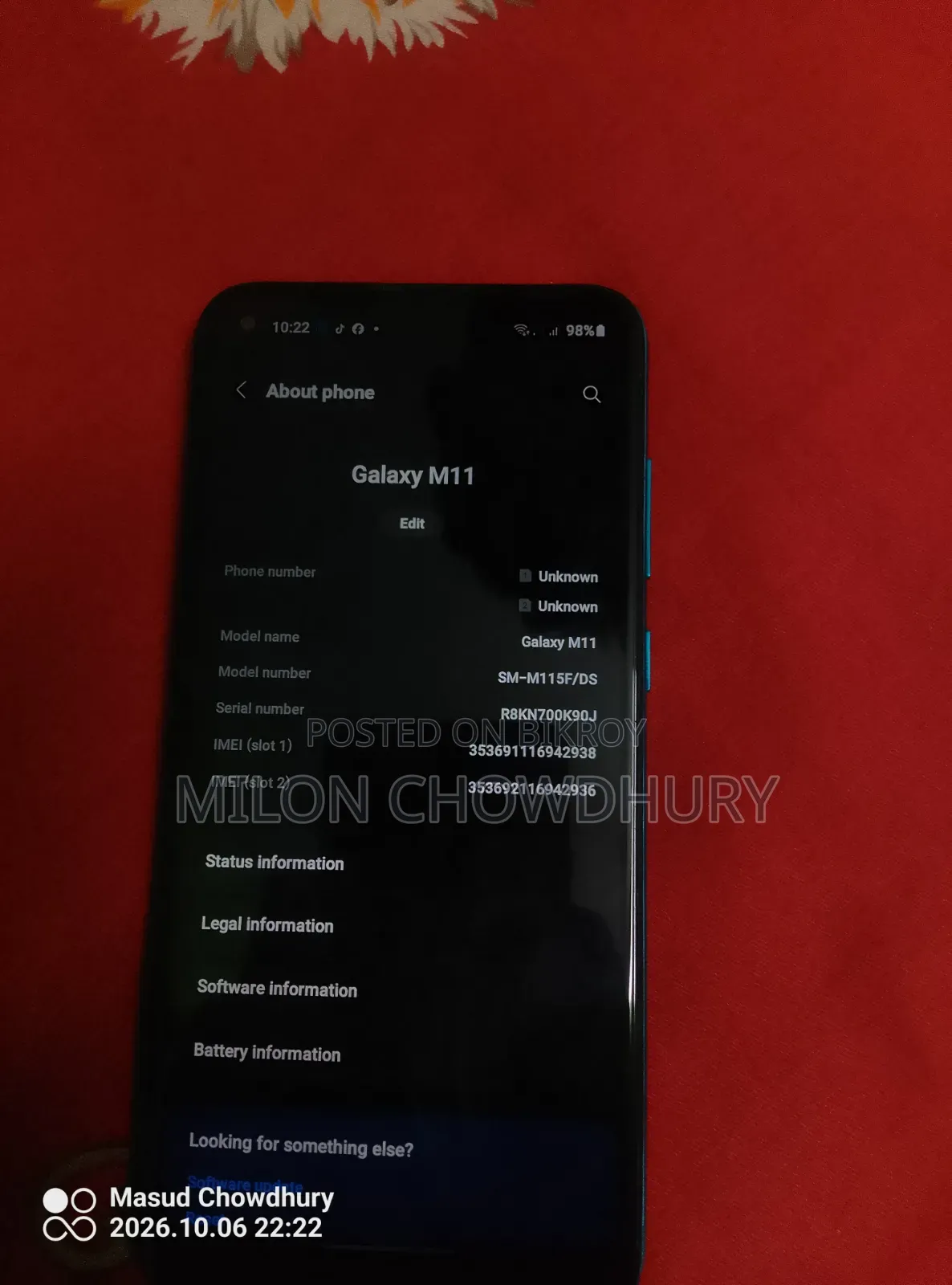 Samsung Galaxy M11 32 GB Blue
