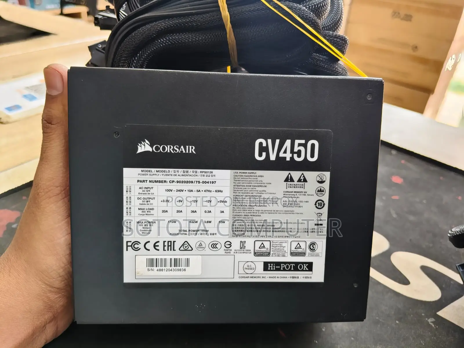 Corsair CV450 450Watt 80 Plus Bronze Certified Power Supply