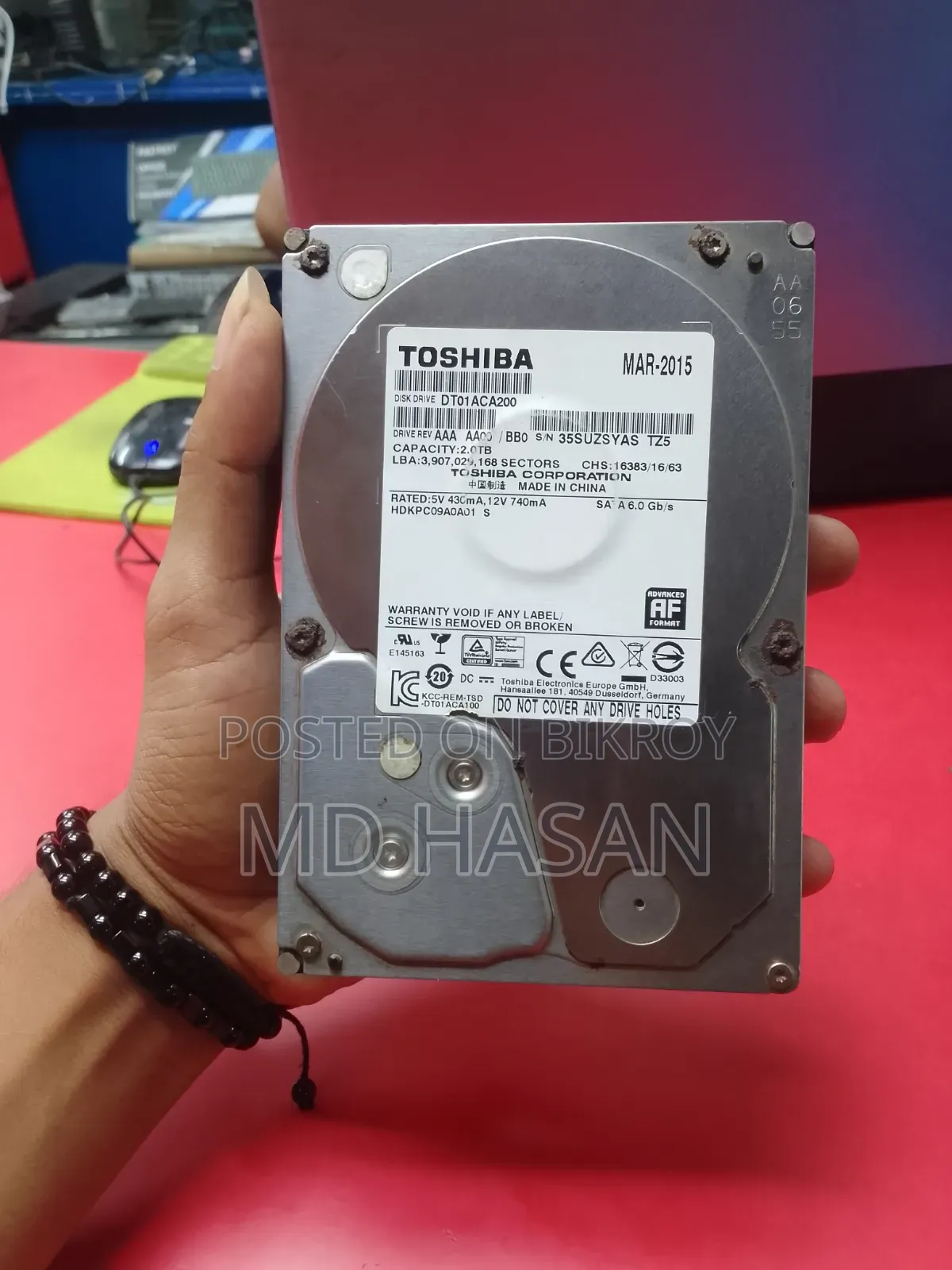 তোশিবা ২ টিবি এইচডিডি
