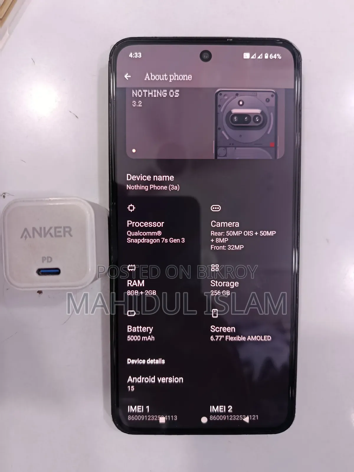 Nothing Phone 3a 256 GB Black