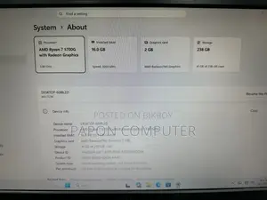 Desktop Computer 16GB AMD Ryzen 7 SSD 256GB