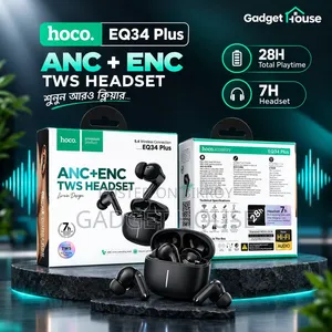EQ34 প্লাস রিমা ANC+ENC TWS ইয়ারবাড (অ্যাপ সমর্থিত) দীর্ঘ ৭-ঘণ্টার প্লেটাইম