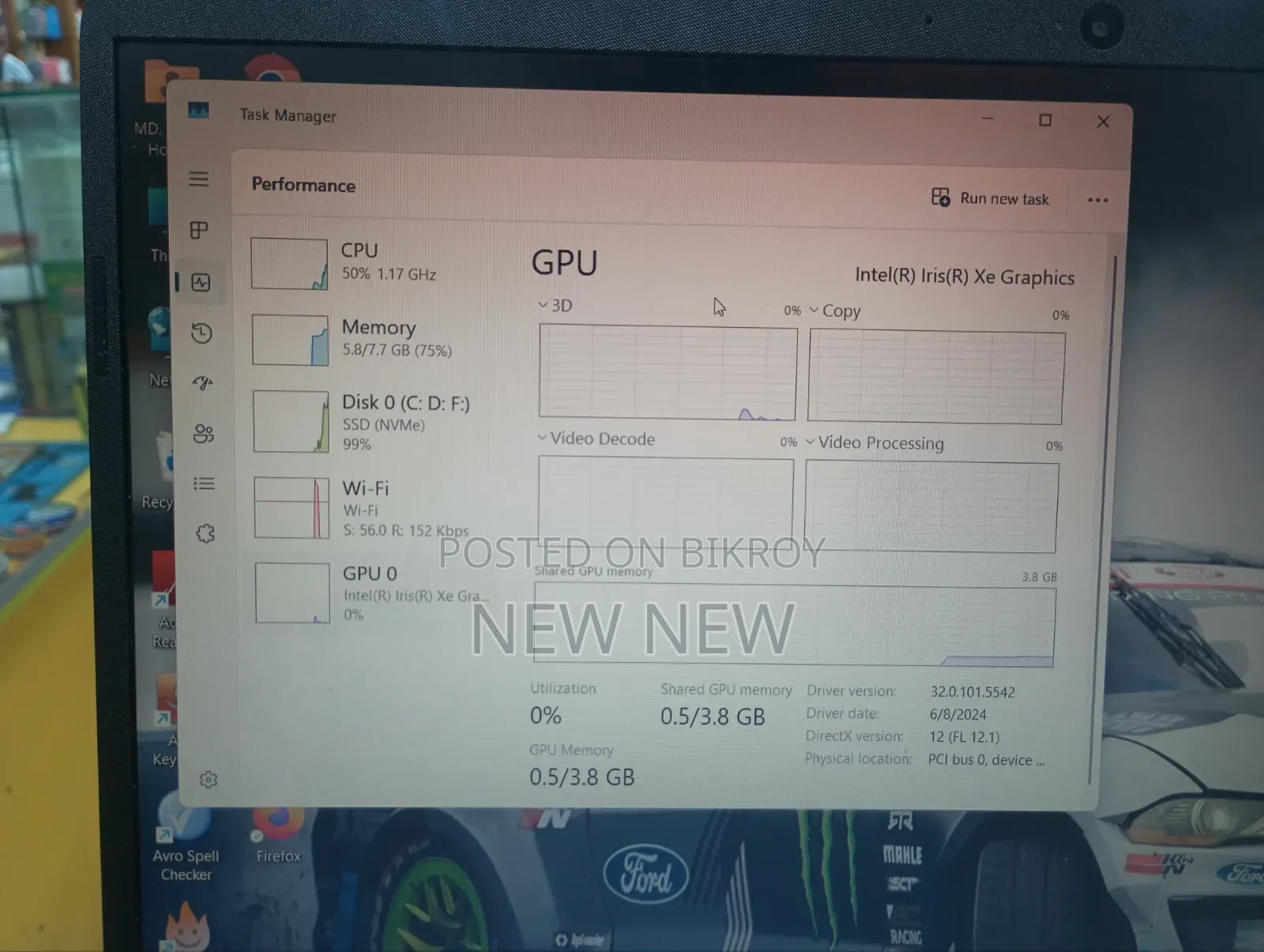 ল্যাপটপ HP 15S 8GB ইন্টেল কোর i5 SSD 512GB
