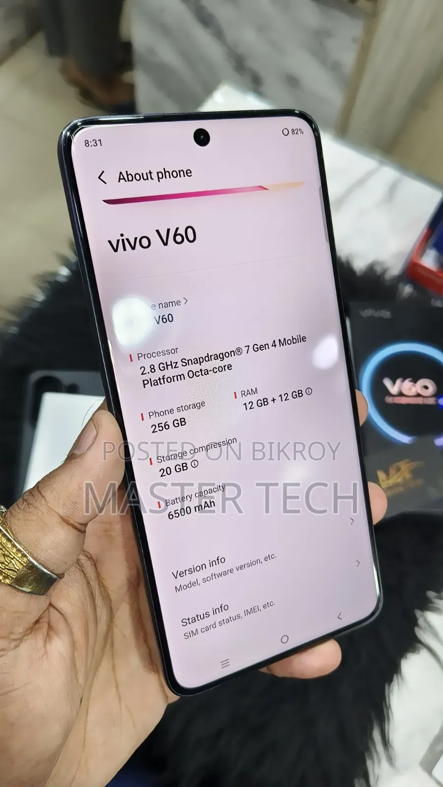 Vivo V60 256 GB Purple