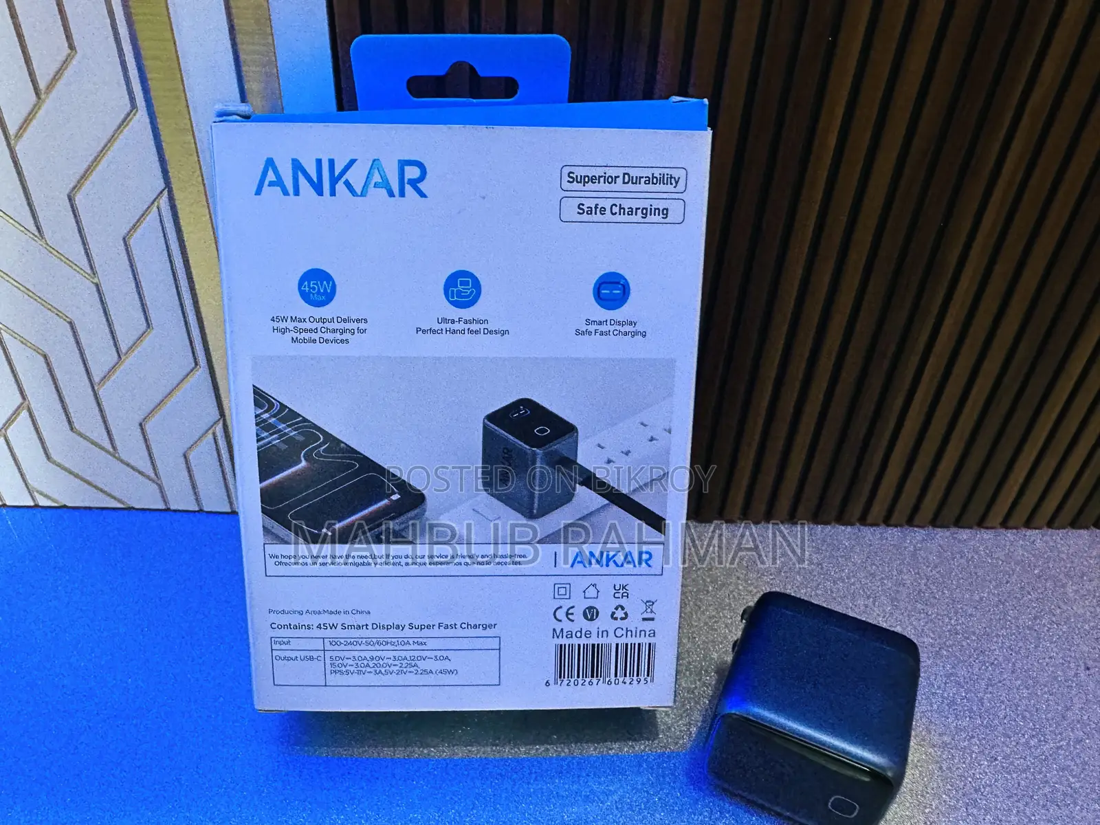 Anker Nano Super Fast Charger (45W, 1C, Display)