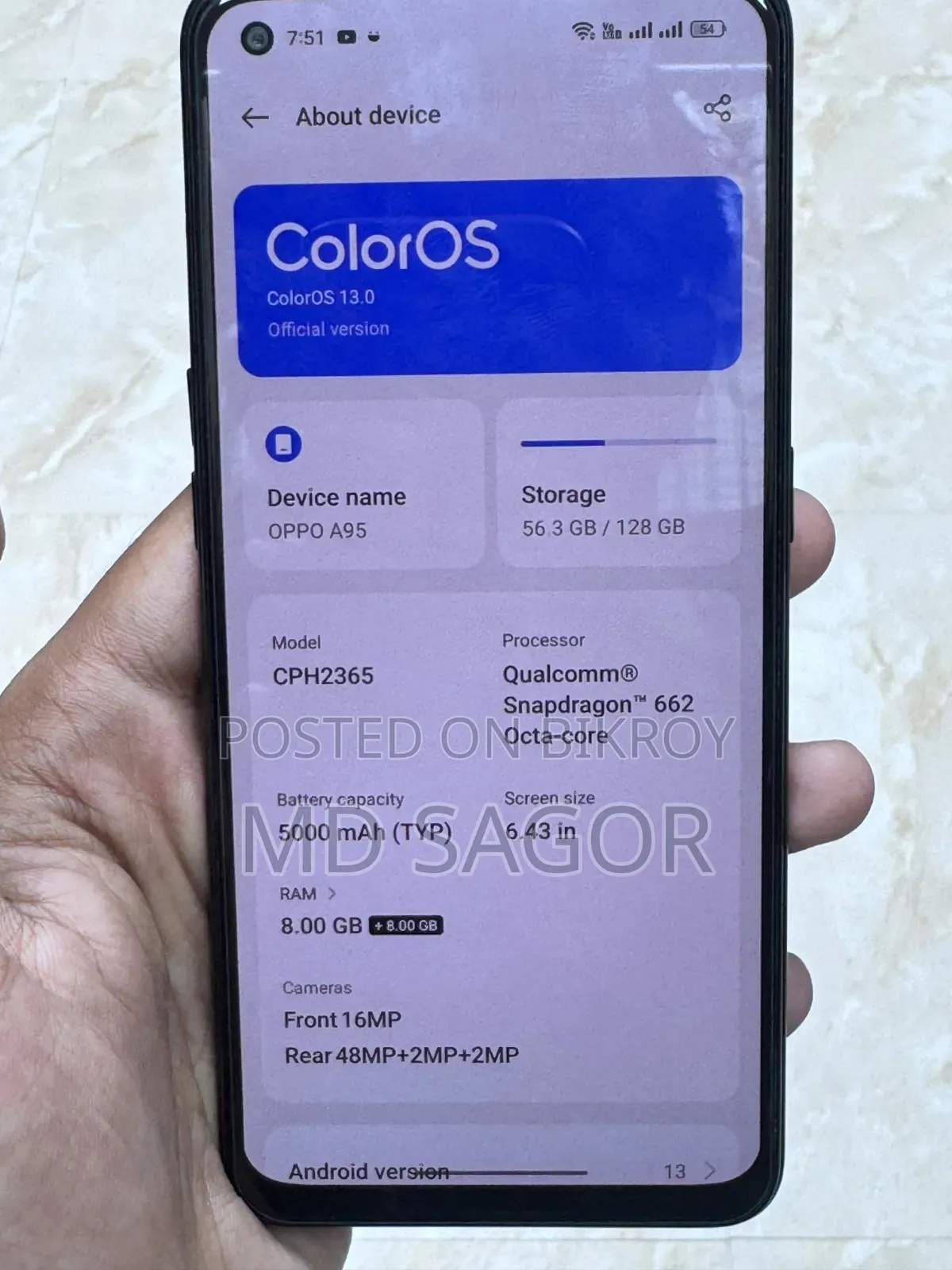 Oppo A95 128 GB Black