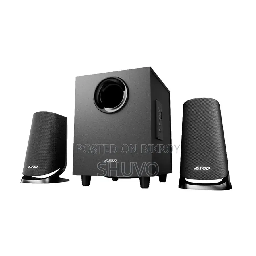 F&D F205BT 2:1 Black Bluetooth Multimedia Speakear (1 Day Used)
