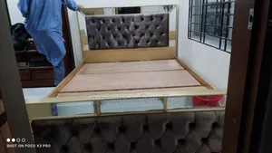 Mirrored Wooden Bed