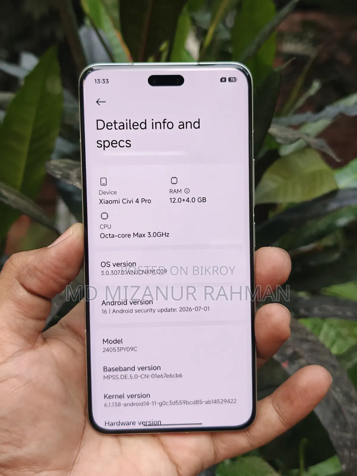 Xiaomi Civi 4 Pro 256 GB Green