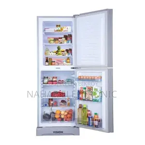 Vision RE-280L Top Mount Glass Door Refrigerator Red