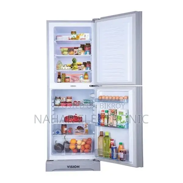 Vision RE-280L Top Mount Glass Door Refrigerator Red