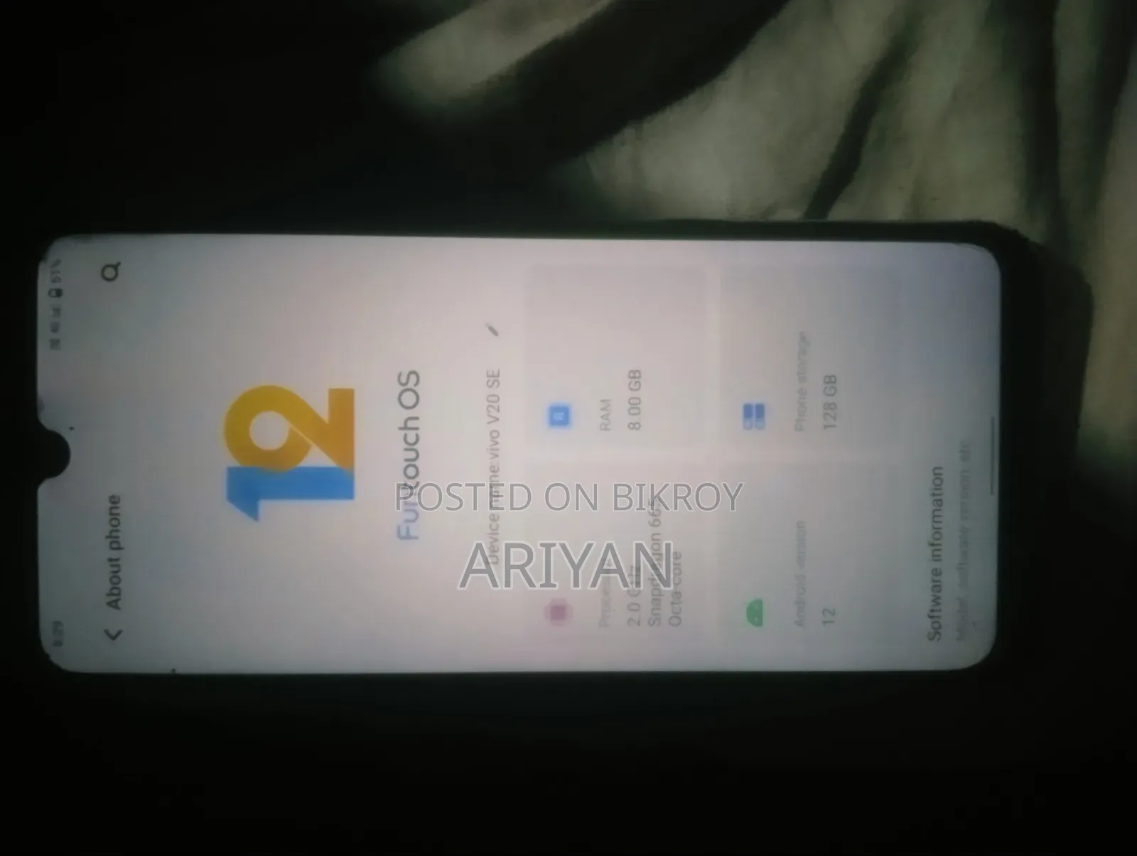 Vivo V20 128 GB Black