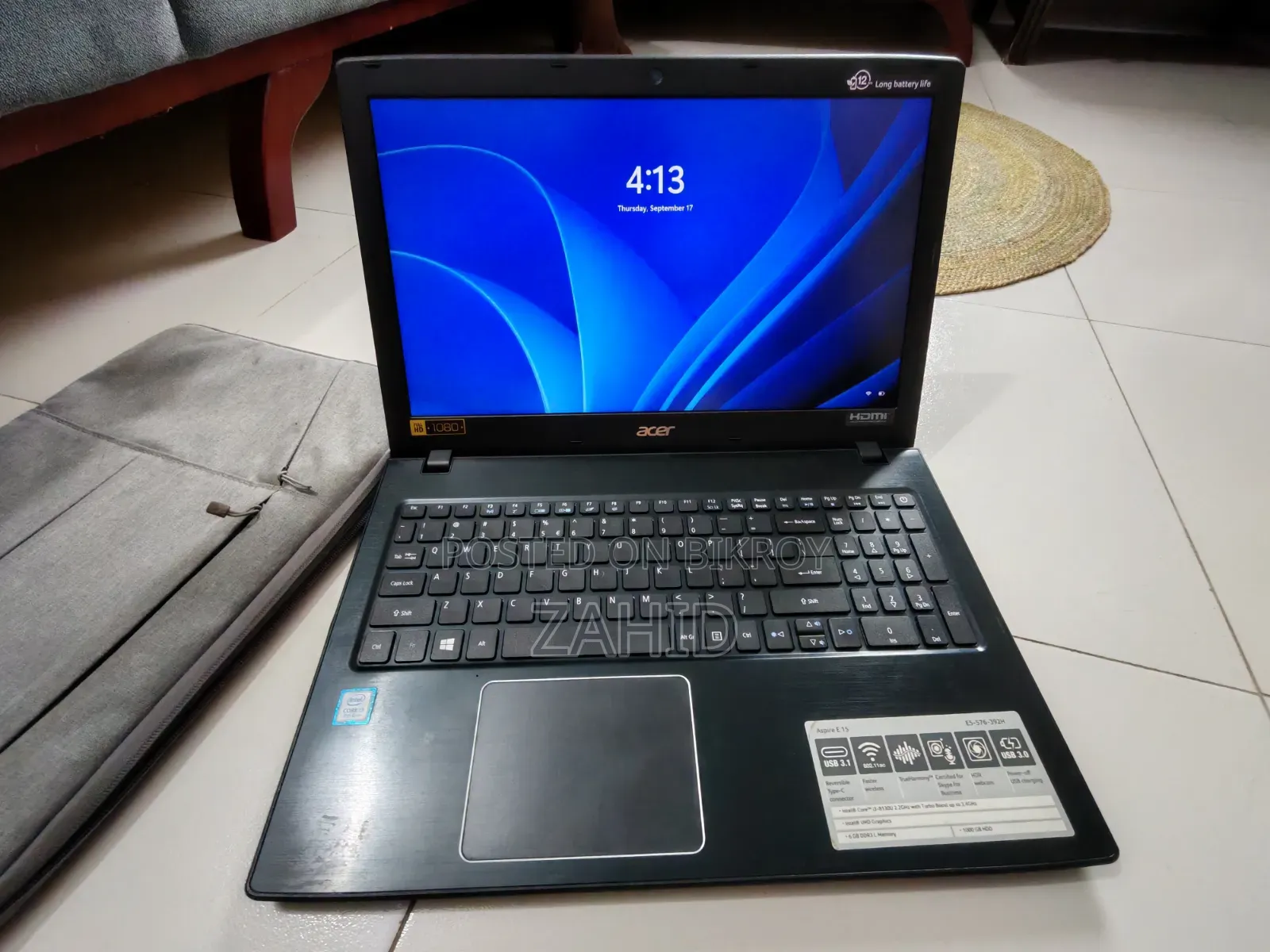 Laptop Acer Aspire 15 6GB Intel Core i3 SSD 128GB