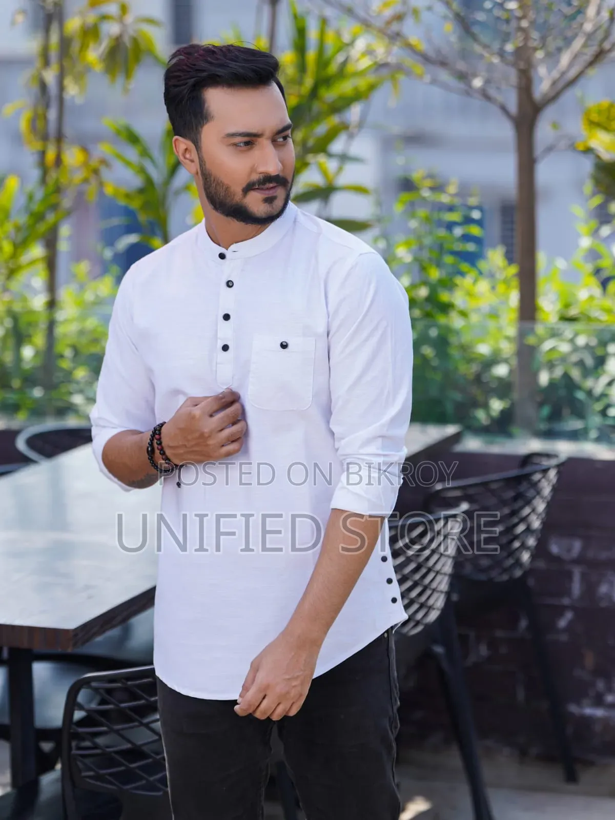 প্রিমিয়াম সাকুরা কটন স্টাইলিশ কাটুয়া পাঞ্জাবি