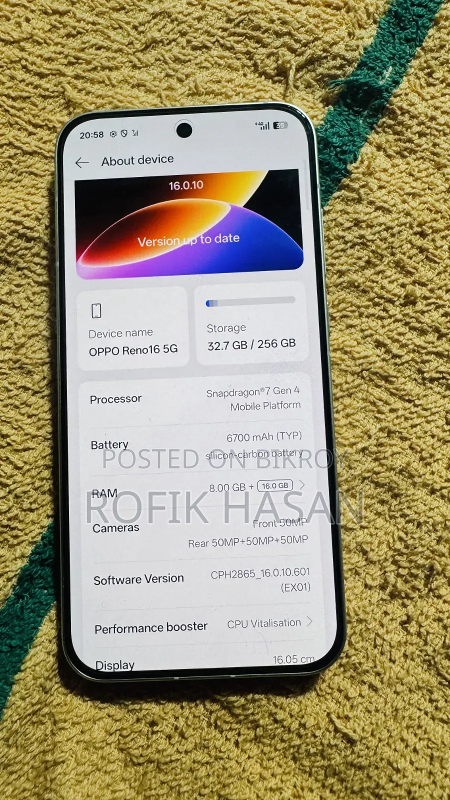 Oppo Reno16 Pro 256 GB White