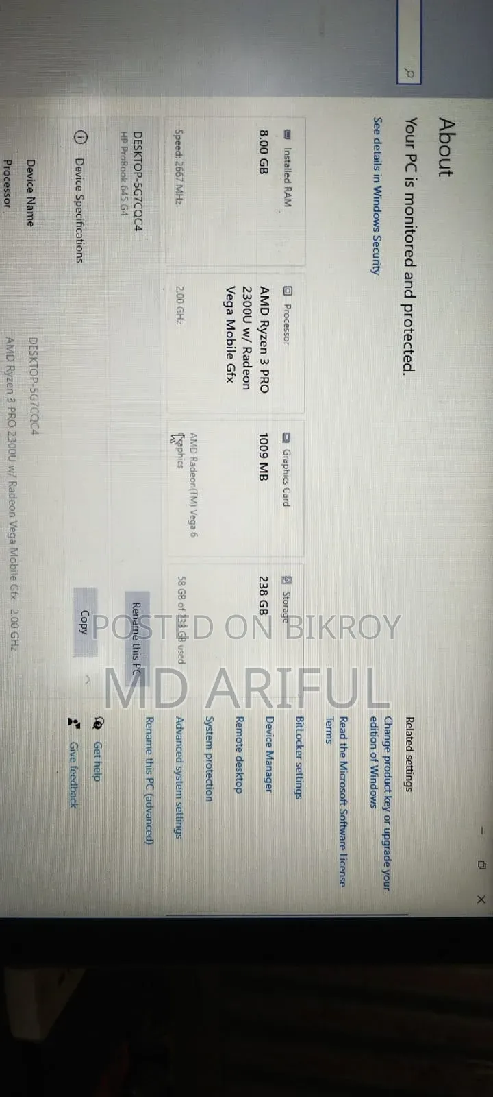 Laptop HP 14z 8GB AMD Ryzen 3 SSD 256GB