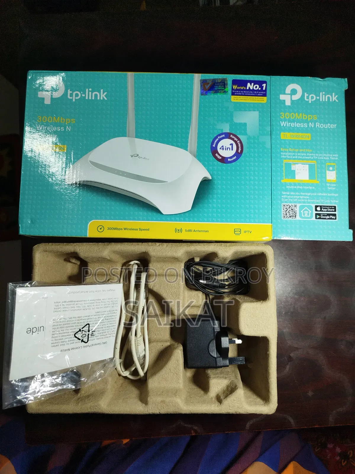 TP-Link TL-WR840N Router (Full Boxed & Mint Condition)