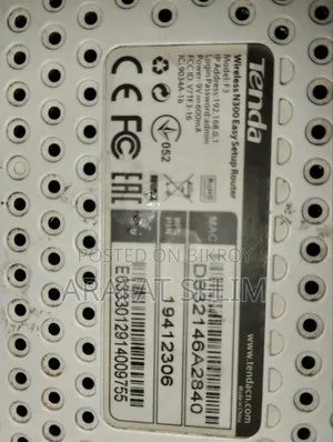 A good Tenda F3 model router will be sold.