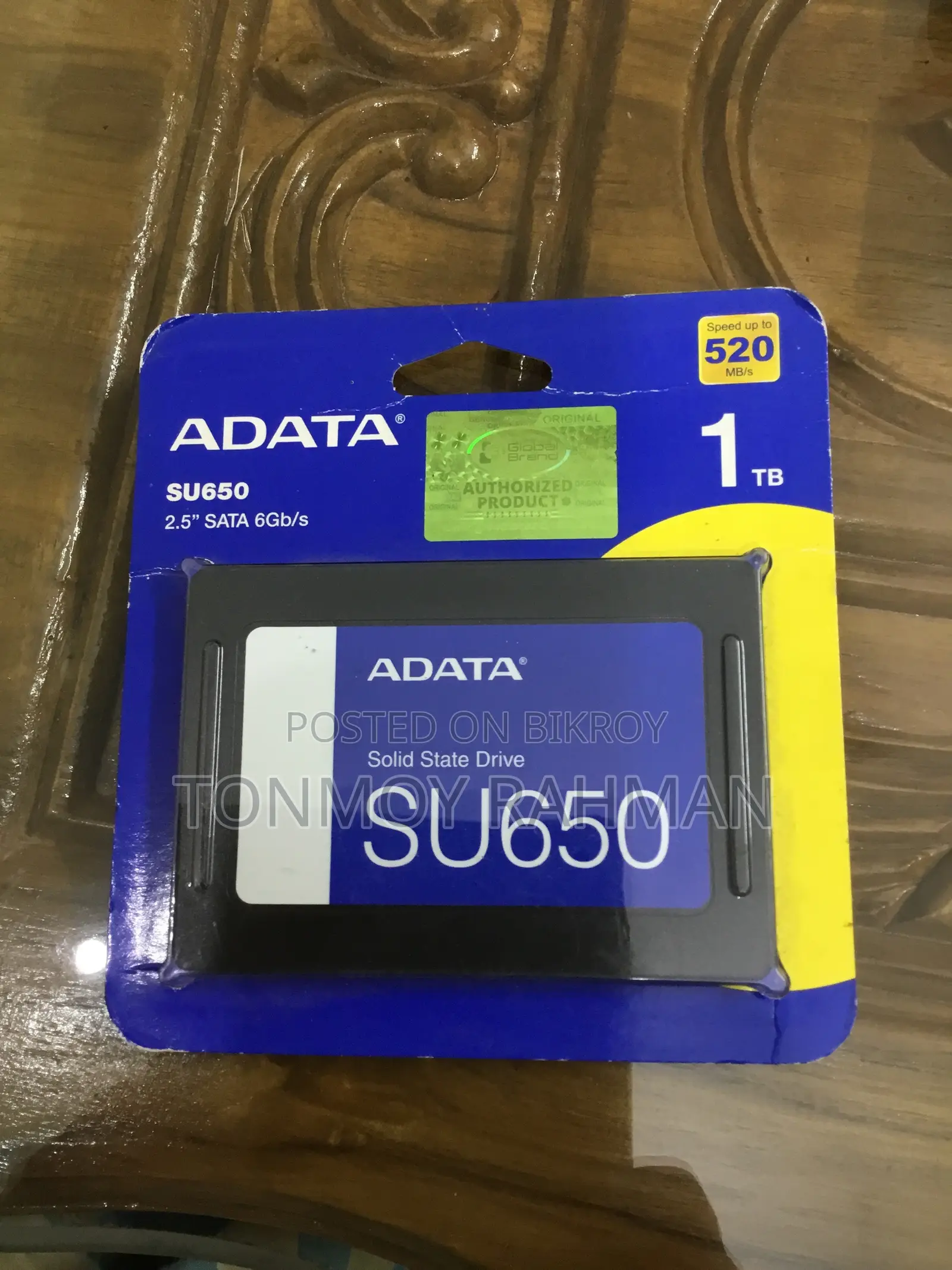 1TB ADATA SU 650 2.5” SATA SSD 6Gb/S Original PDT & Samsung Enclosure