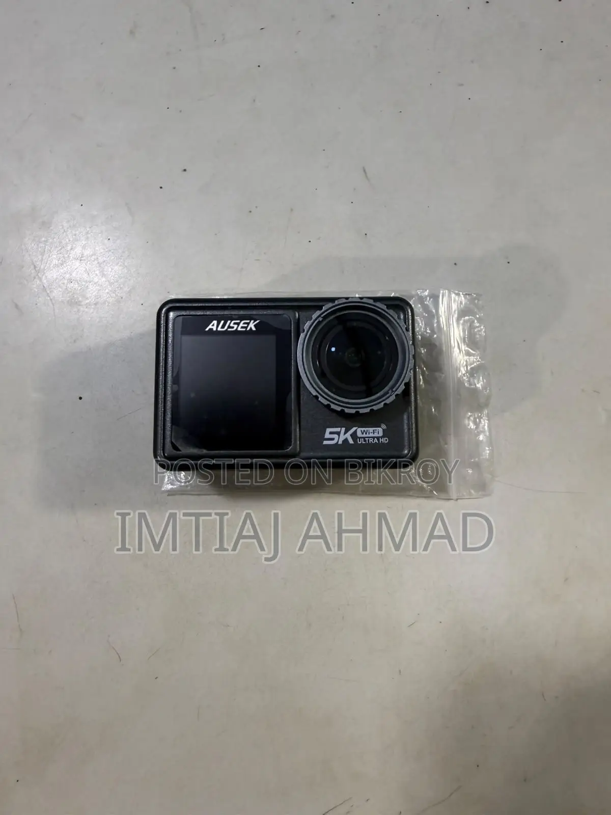 AUSEK 5K Action Camera (AT-S81TR) Full Vlogging Package - Like New!