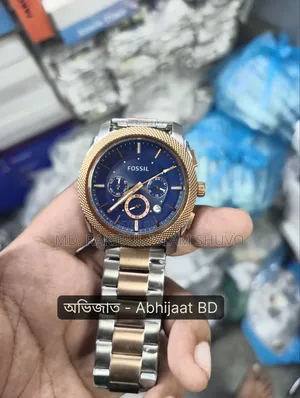 পুরুষদের জন্য অরিজিনাল ফসিল ক্রোনোগ্রাফ ঘড়ি টিন বক্স ও ব্যাগ সহ