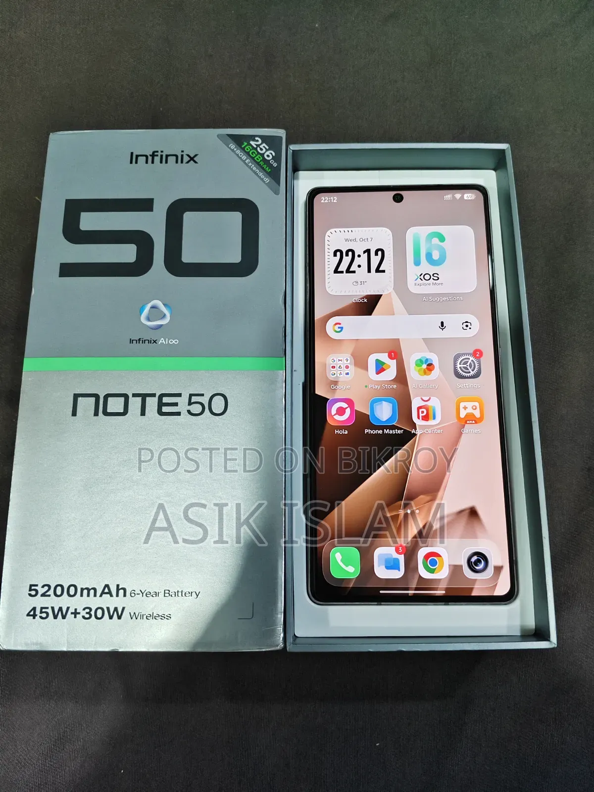 Infinix Note 50 4G 256 GB Gray