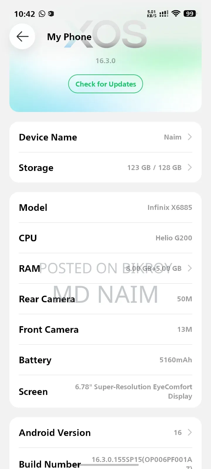 Infinix Hot 60 Pro 128 GB