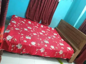 Jessore Teak Wood Bed. 6 Feet by 7 Feet. Semi Double. Half Polished.