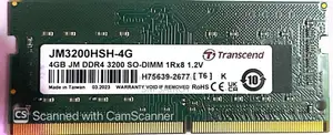 Transcend JM3200HSH-4G — 4GB DDR4 3200MHz