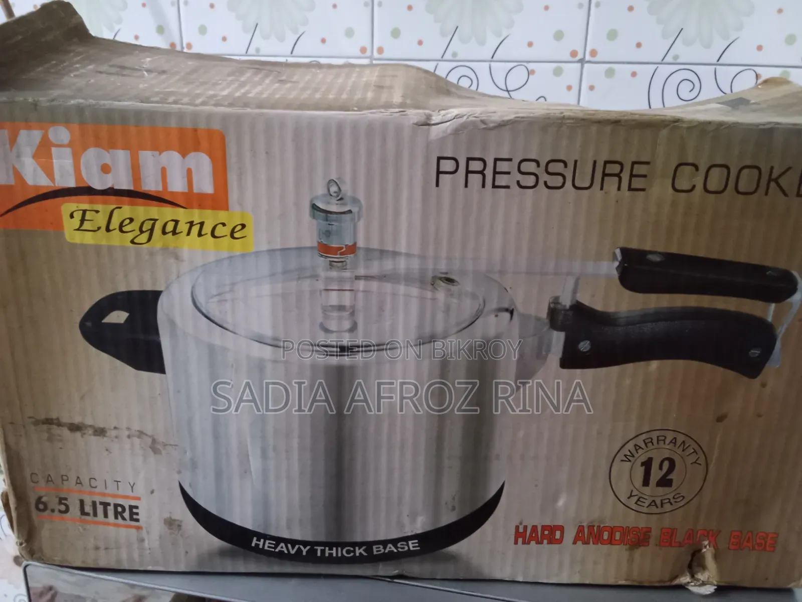 Kiam Pressure Cooker 6.5 Liters